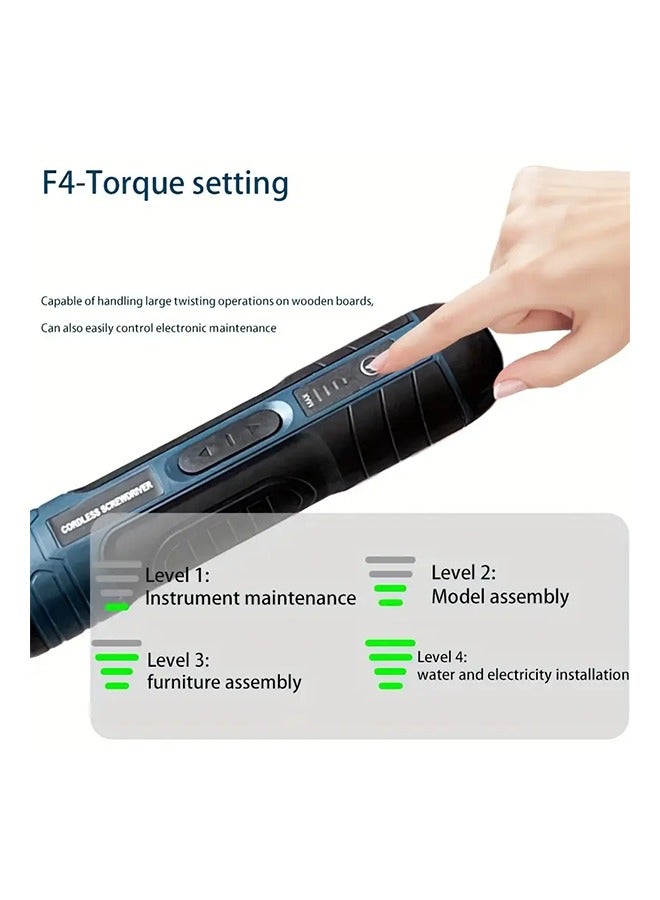 3.6V lithium cordless screwdriver Cordless Electric Screwdriver Set Power Screwdriver 4 torque setting  - Image 4