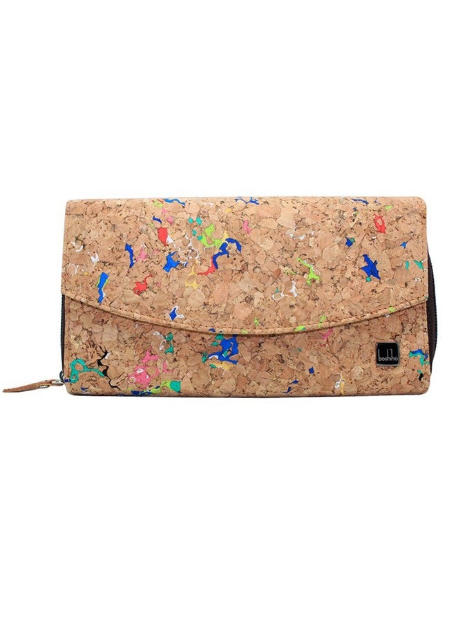 boshiho Natural Cork Wallet Large Capacity Smart Phone Long Clutch Purse For Women Vegan Gift (Cork 1)  - Image 1