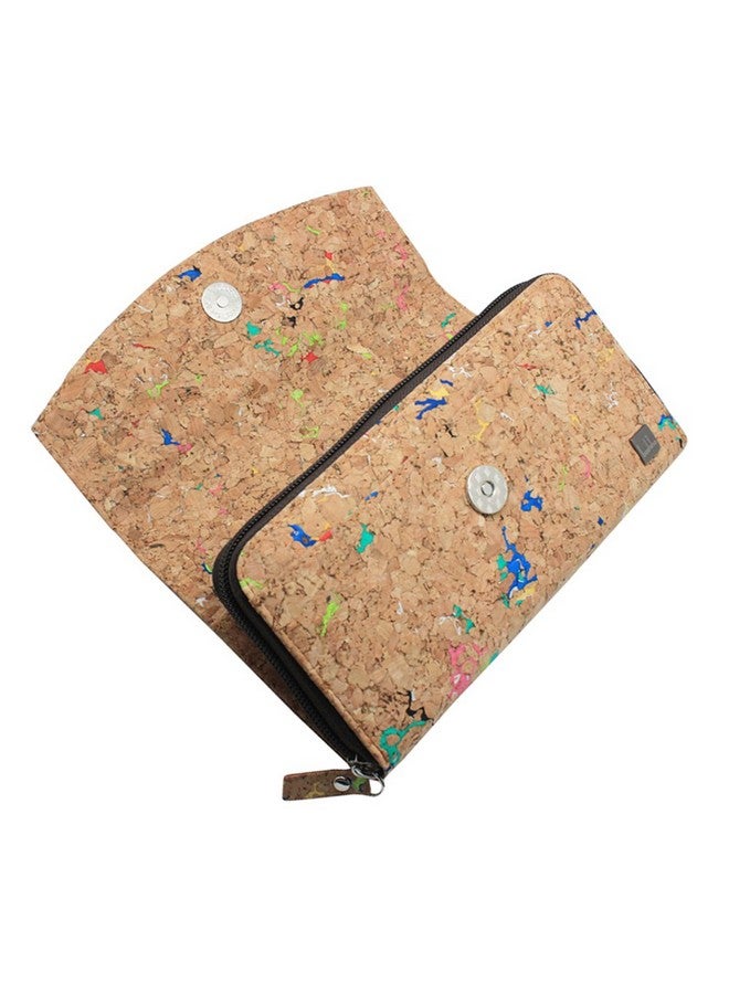 boshiho Natural Cork Wallet Large Capacity Smart Phone Long Clutch Purse For Women Vegan Gift (Cork 1)  - Image 2