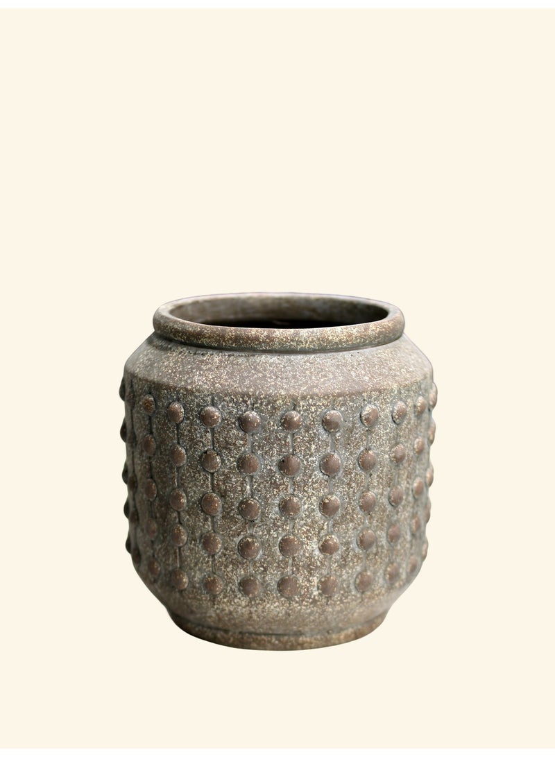 أصيص نباتات أسمنتي عصري (30×30 سم) – أصيص ديكور بملمس بارز للاستخدام الداخلي والخارجي - Image 5
