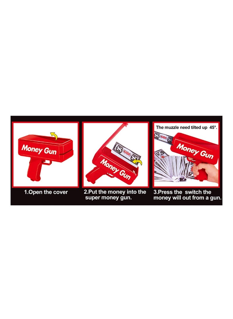 Generic - Money Gun Shooter Super Money Guns Paper Playing Spray Money Gun Make it Rain Toy Gun - Image 1