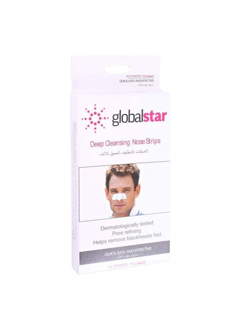 Global Star Deep Cleansing Nose Strips, 10 Strips Pack