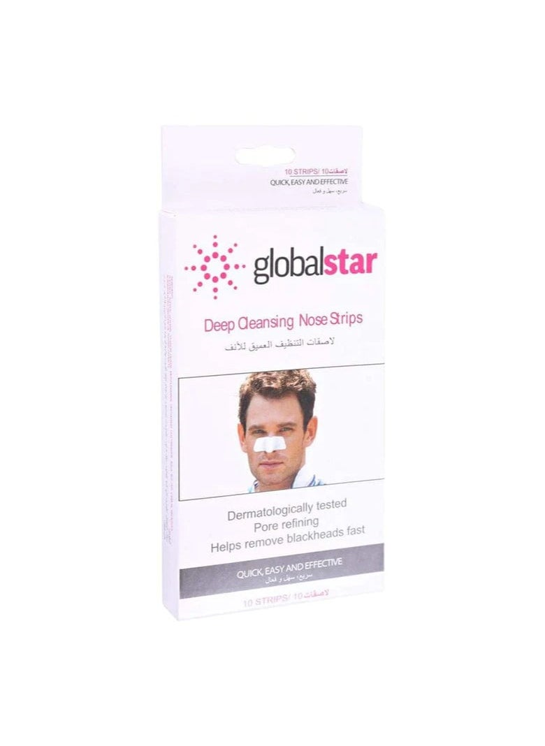 Global Star - Global Star Deep Cleansing Nose Strips, 10 Strips Pack - Image 1