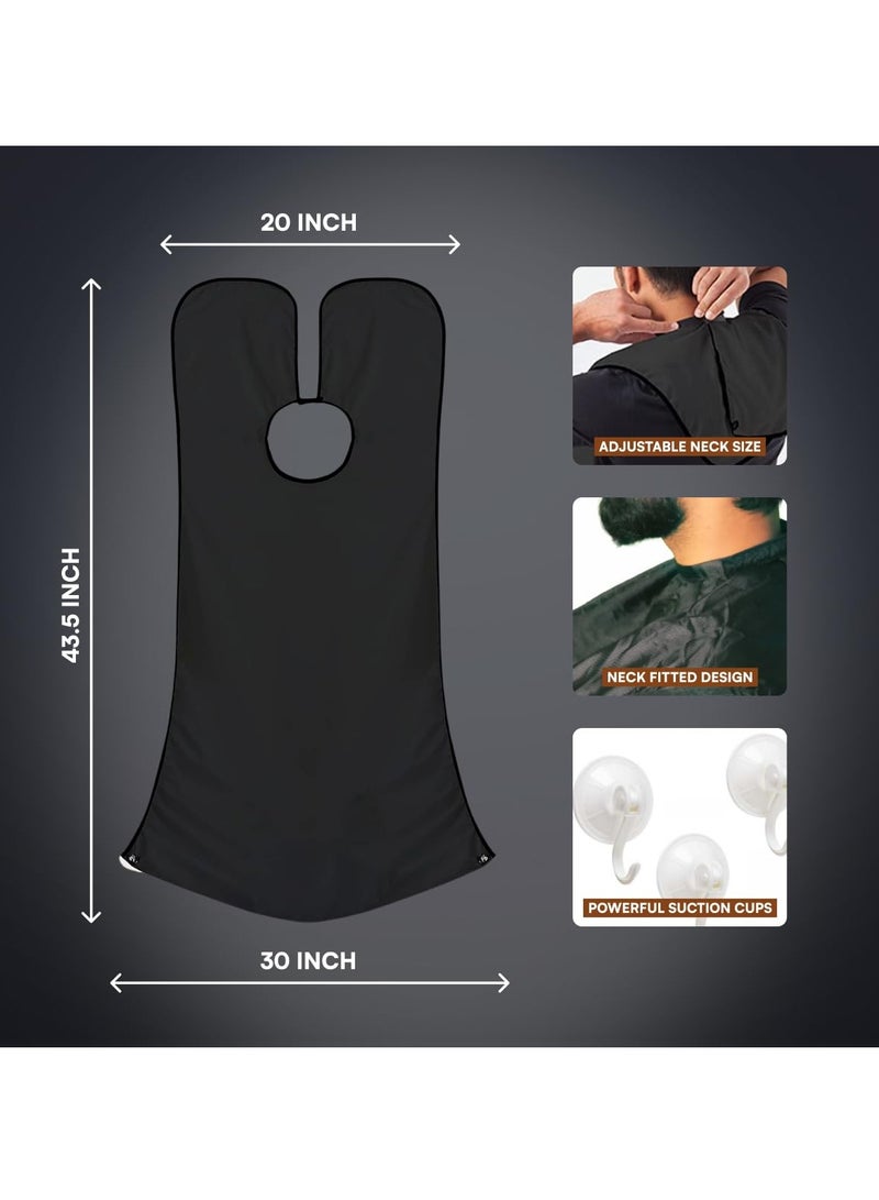 RUBAB MEN RUBAB MEN Ultimate 3-in-1 Beard Trimming Home Kit for Men | Beard Apron Cloth, Shaper & Face Razor Pen | No Mess, Zero Stress | Best Gift for Him - Image 3