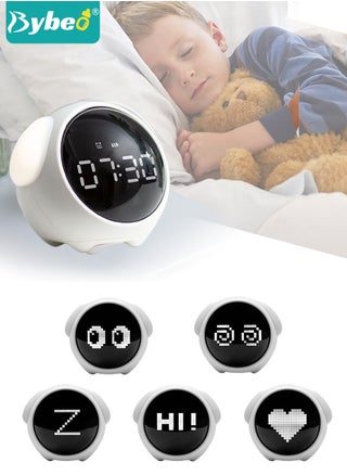 Kids Alarm Clock, Number Time Clock, Night Light Clock with Emoji, Small Digital Alarm Clock, Children's Sleep Trainer with Voice-Controll, Adjustable Volume, 12/24 Hr Time and Temperature Display - pzsku/Z0F3CF805B3463DA04BDAZ/45/1747985030/e5ab5c50-70f1-496c-bf4e-1a24991d55b2