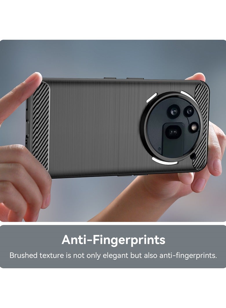 Brushed Carbon Fiber Shockproof Case For Nothing Phone 3A Pro - Black - Image 4