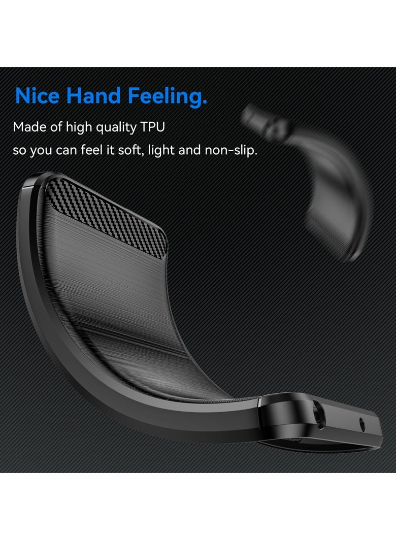 Brushed Carbon Fiber Shockproof Case For Nothing Phone 3A Pro - Black - Image 5