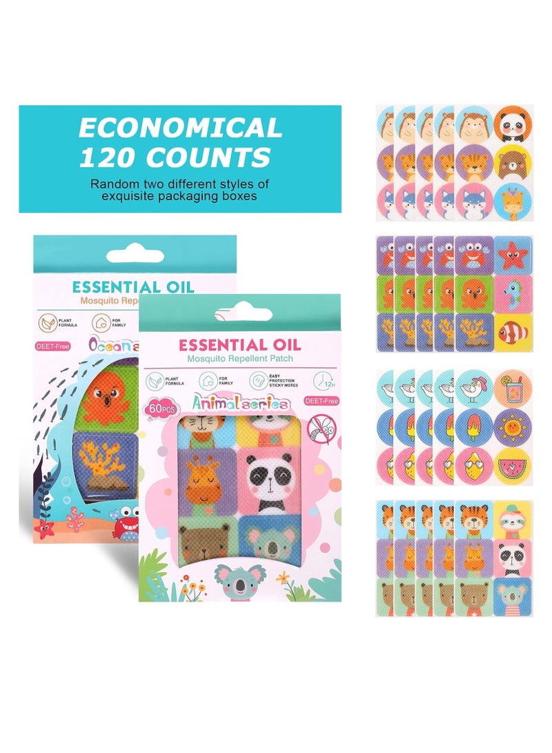 يمي رقع طبيعية طاردة للبعوض - حماية لمدة 24 ساعة، 120 قطعة من ملصقات الزيوت العطرية الطاردة للحشرات للأطفال والكبار - المنزل، والتخييم، والسفر، والاستخدام الخارجي - Image 2