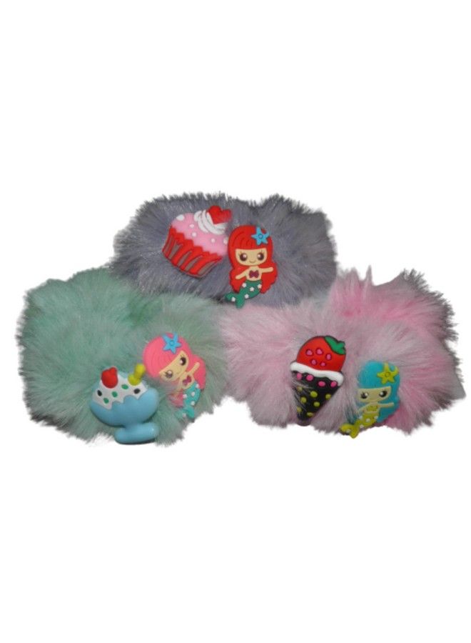 Aliza 20 Pcs Rainbow Ice Cream Hair Clips And 3 Pcs Ice Cream Fur Scrunchies Set Baby Hairpin For Kids Girls Toddler Barrettes Hair Accessories - Image 4