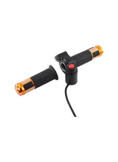 silvercnc Handlebar Grips, 1 Pair 12-84V 3 Gears Speed Switch Handle Accelerator with LED Display Screen for E-Bike Electric Scooter Yellow  - Image 1