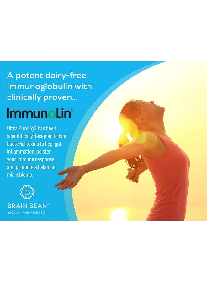 Brain-Bean Brain Basics Ultra Pure IgG Supplement - Dairy-Free Supplement IgG-Immunolin Powder, Blended Vitamin & Mineral Supplements, 150g, 60 Servings - Image 2