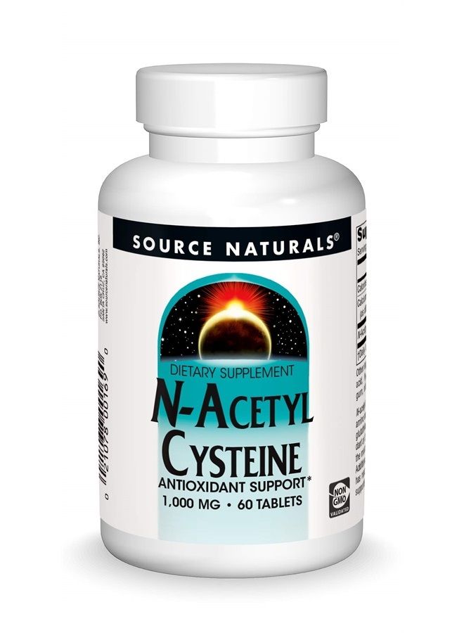 دعم مضادات الأكسدة N-أسيتيل سيستين 1000 ملغ مكمل غذائي يدعم صحة الجهاز التنفسي* - 60 قرص