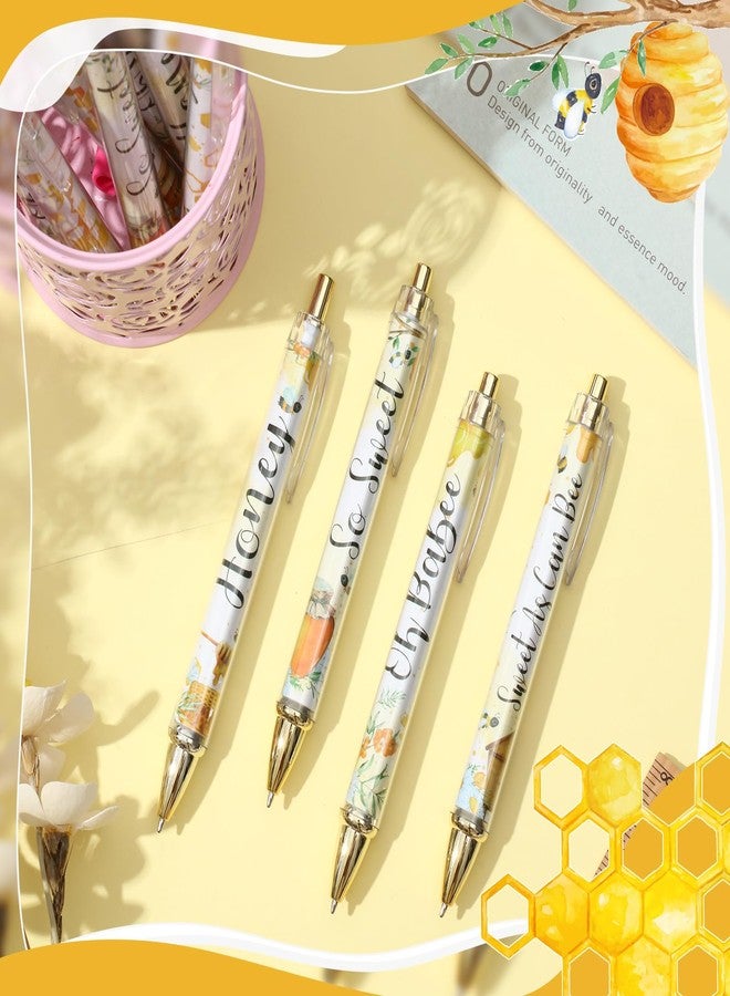Chuangdi 24 Pcs Bee Honey Baby Shower Ballpoint Pens Favors Bulk Retractable Ballpoint Pen Black Ink with Gifts for Guests School Supply - Image 3