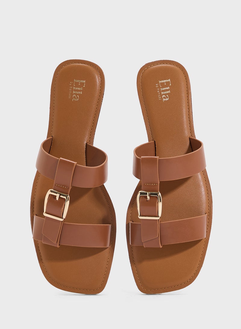 ELLA Flat Sandal With Buckle  - Image 4