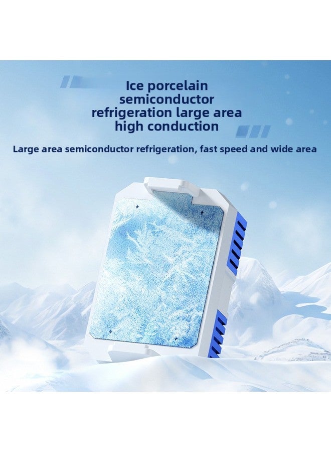 Semiconductor Mobile Phone Radiator Icing Model Back Clip Type Ice Porcelain Refrigeration Cooling Rechargeable Even Hot Plate Generation-Color:Black-[800mah Charging And Plugging With Light]  - Image 3