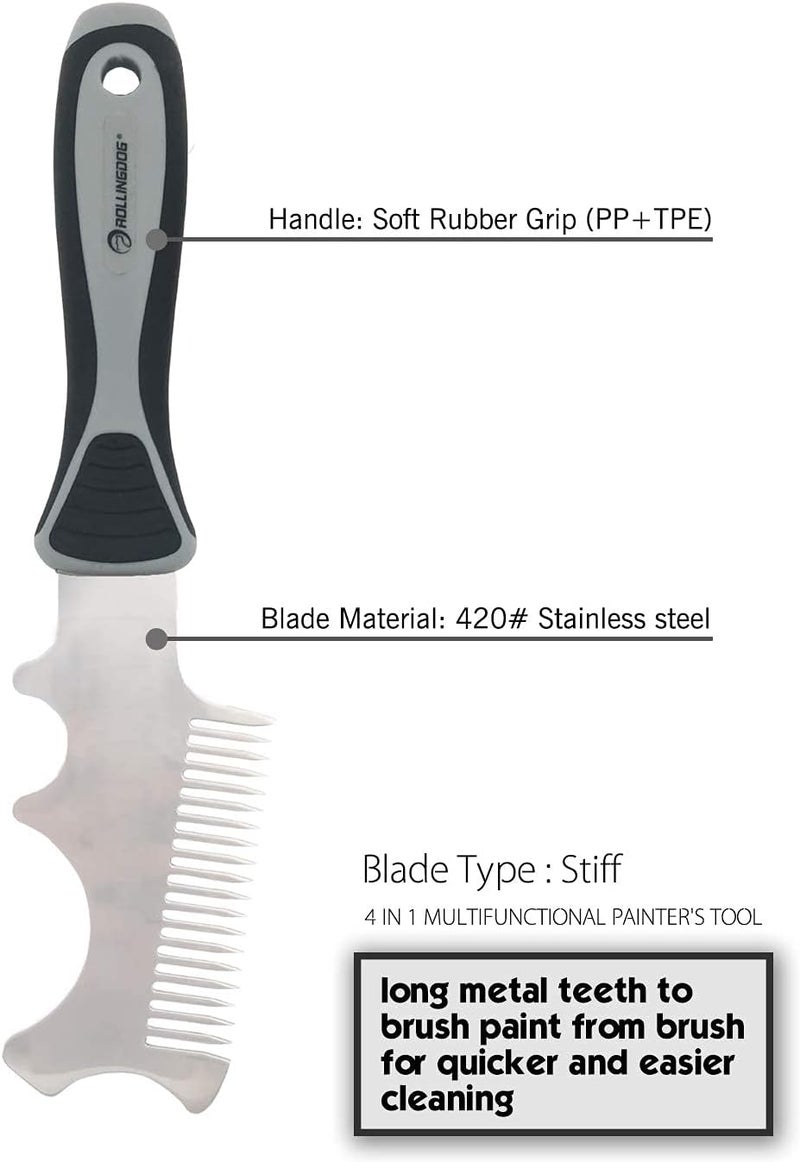 Rolling Dog 4 in 1 Paint Brush Comb - Paint Brush&Roller Cleaner Tool - Image 3