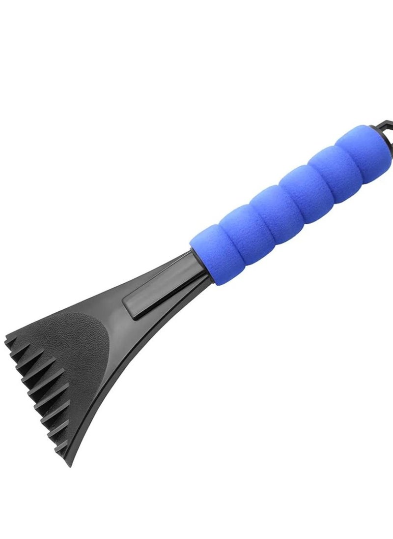 HL - Ice Scraper for Car Windshield and Window, Auto Snow Removal with Foam Handle, No Scratch Cleaning Tool Remove Frost and Snow, Car Winter Exterior Accessories Universal for Truck, SUV, Home (Blue) - Image 1