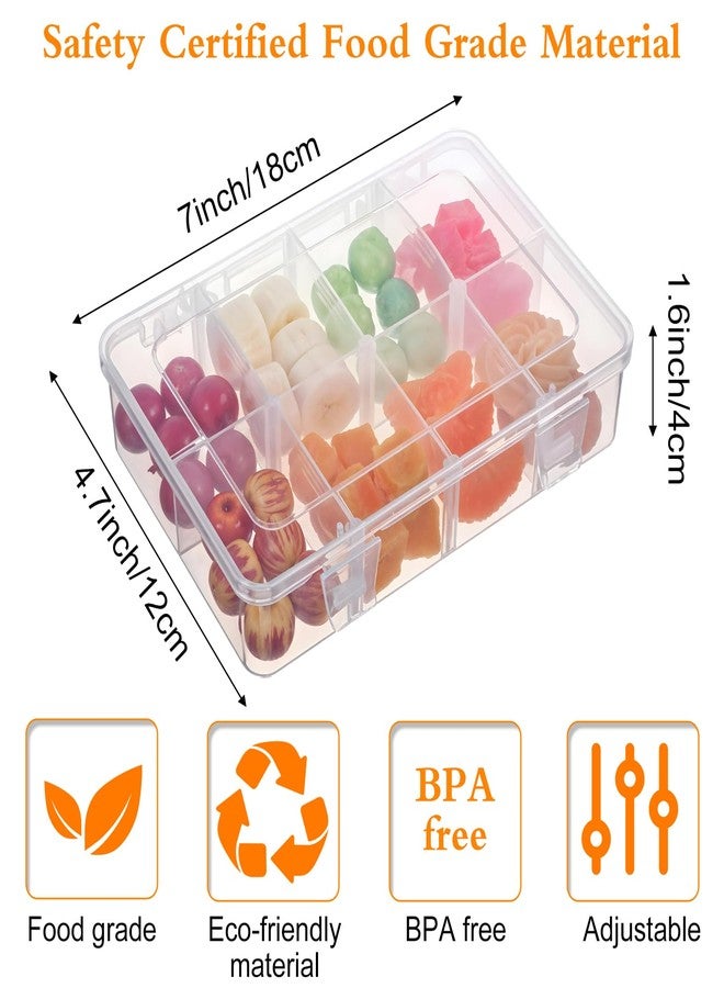 JOUTYFOR 4 Pcs Snack Box Container, 8 Compartments Snack Containers Reusable Meal Prep Lunch Containers. - Image 2