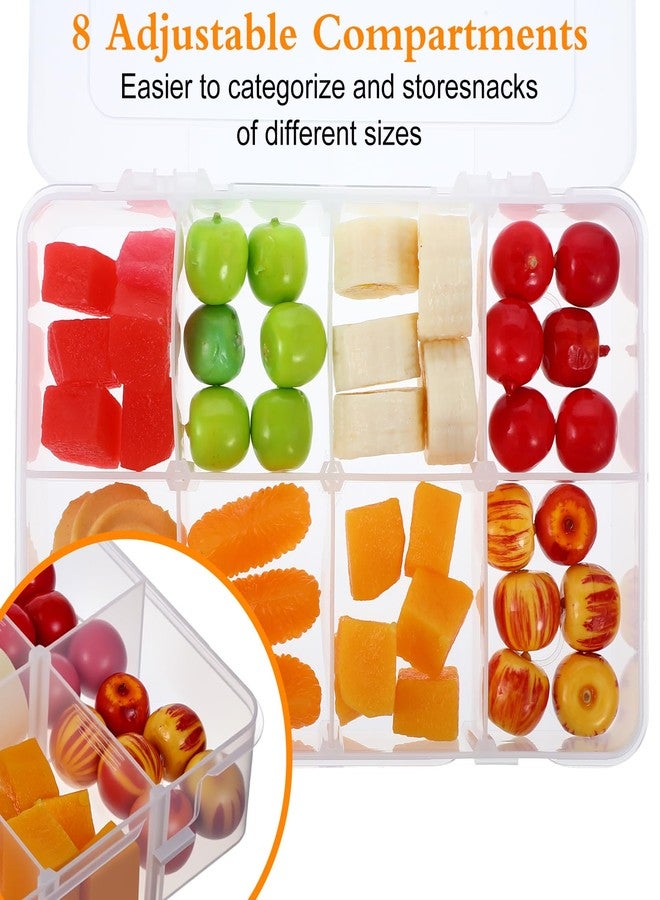 JOUTYFOR 4 Pcs Snack Box Container, 8 Compartments Snack Containers Reusable Meal Prep Lunch Containers. - Image 3