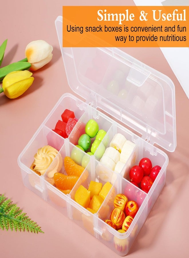 JOUTYFOR 4 Pcs Snack Box Container, 8 Compartments Snack Containers Reusable Meal Prep Lunch Containers. - Image 4