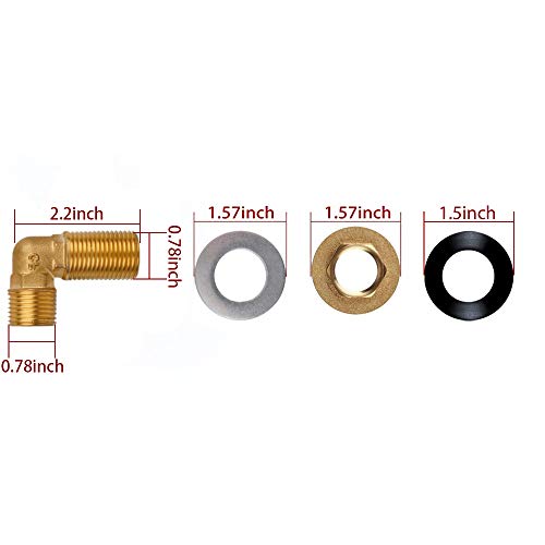 KWODE Commercial Wall Mount Faucet Installation Kit, Wall Mount Kitchen Faucet Backsplash Mount Set for Stainless Steel Commercial Kitchen Prep & Utility Sink - Image 2