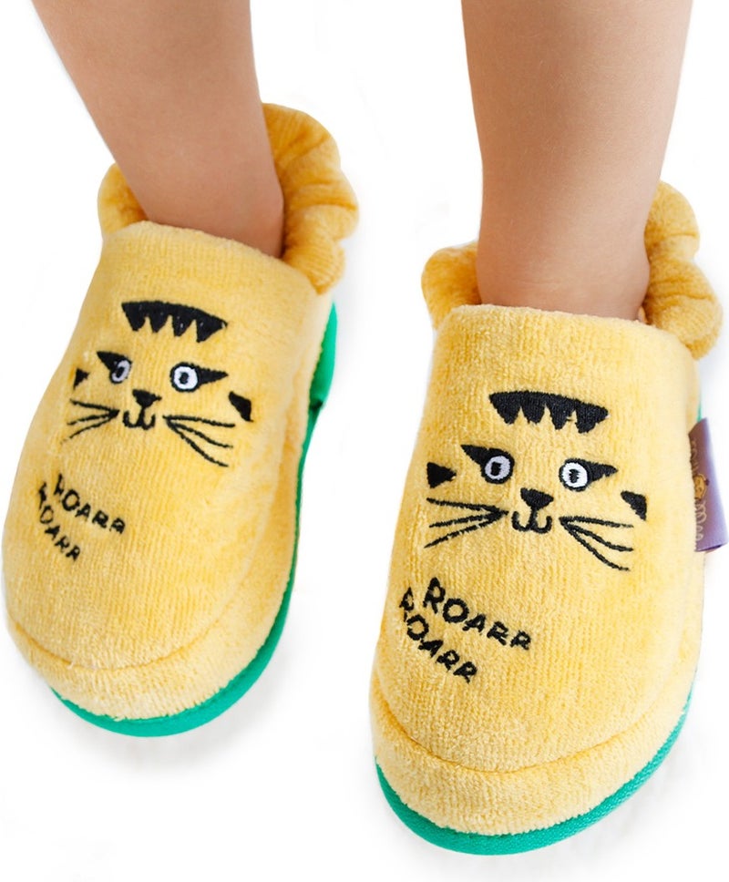 Milk&Moo Children's Indoor Slippers Skater Cheetah 5-6 Years  - Image 1
