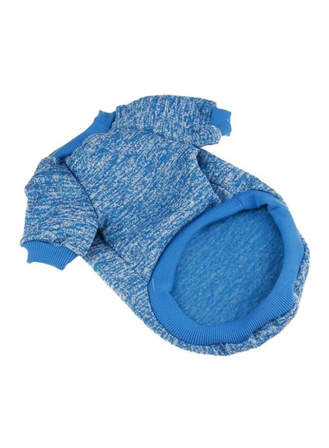 OUTAD Casual Winter Sweater With Hoodie Blue S - Image 2