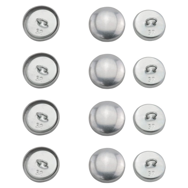 ZCZQC Self Cover Buttons ZCZQC 50Set 20mm 32L Metal Craft Covered Button Kit Buttons to Cover with Flat Backs 