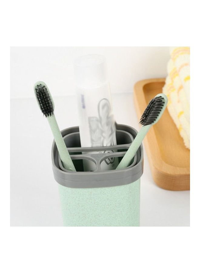 Loquat Multifunctional Protective Toothbrush Storage Case Green 7 x 7 x 21.5cm