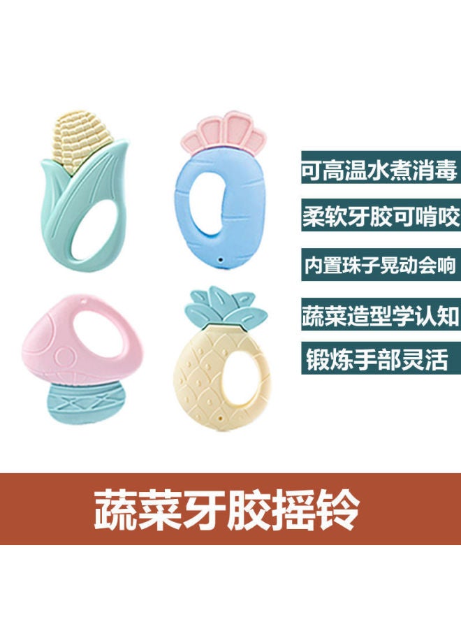 Hot Baby Teeth Rattle Toy Set 0-1 Years Old Newborn Baby Teeth Grasp Hand Rattle - Image 5