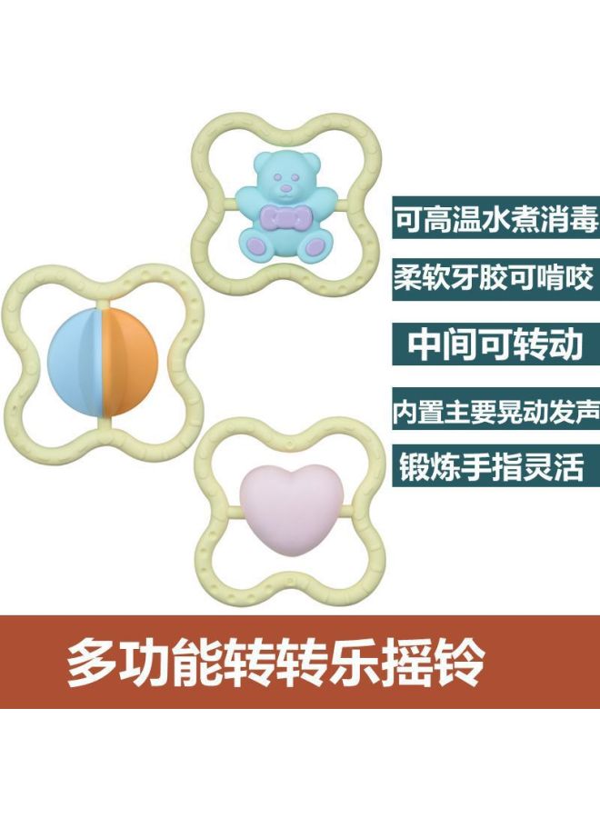 Hot Baby Teeth Rattle Toy Set 0-1 Years Old Newborn Baby Teeth Grasp Hand Rattle - Image 2