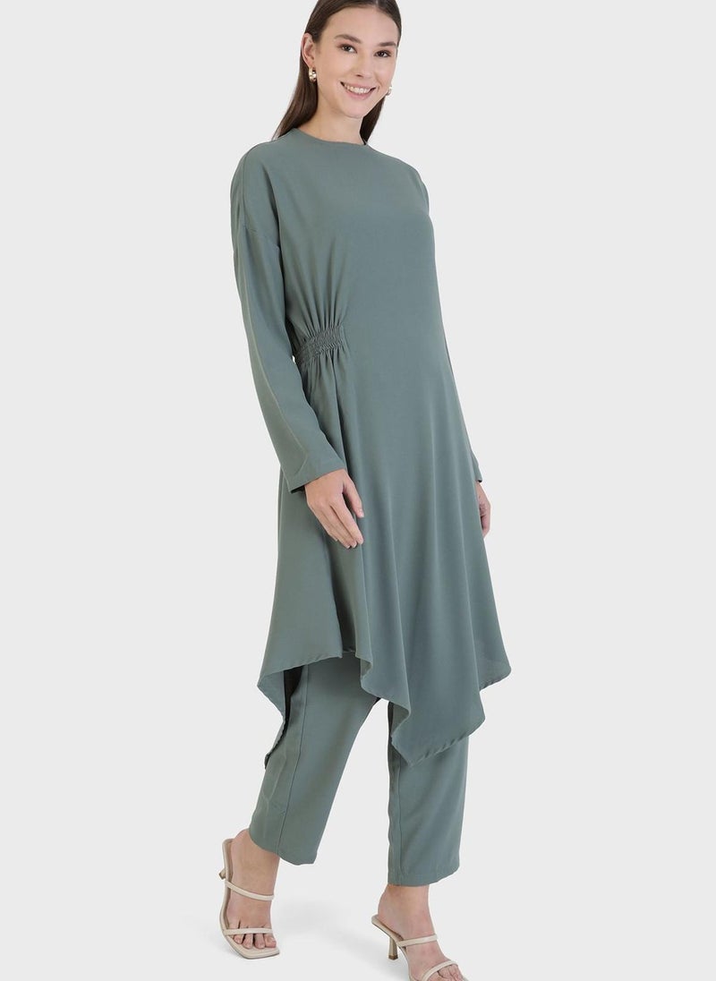 Modanisa Pocket Detail Tunic & Pants Set - Image 3