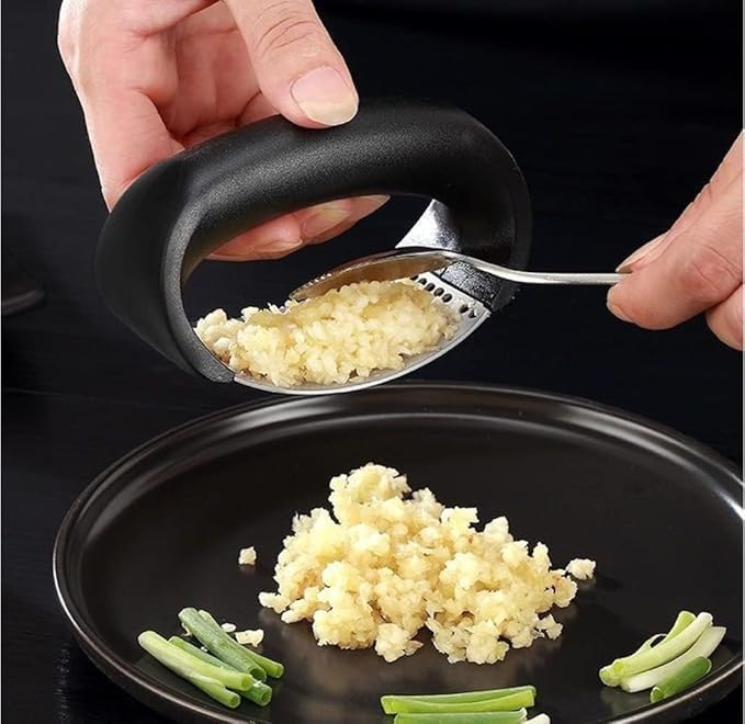 Tirth shop Tirth shop Garlic Press Garlic Crusher Stainless Steel Kitchen Garlic Presser Garlic Crusher Stainless Steel Garlic Chopper Pack of 1  - Image 2