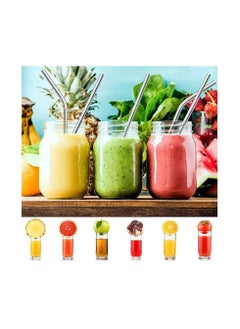 Generic Reusable stainless steel straws 4 pieces with cleaning brush  - Image 3