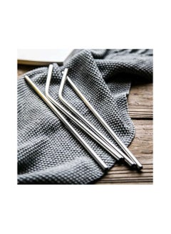 Generic Reusable stainless steel straws 4 pieces with cleaning brush  - Image 4
