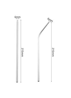 Generic Reusable stainless steel straws 4 pieces with cleaning brush  - Image 5