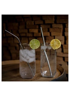 Generic Reusable stainless steel straws 4 pieces with cleaning brush  - Image 2