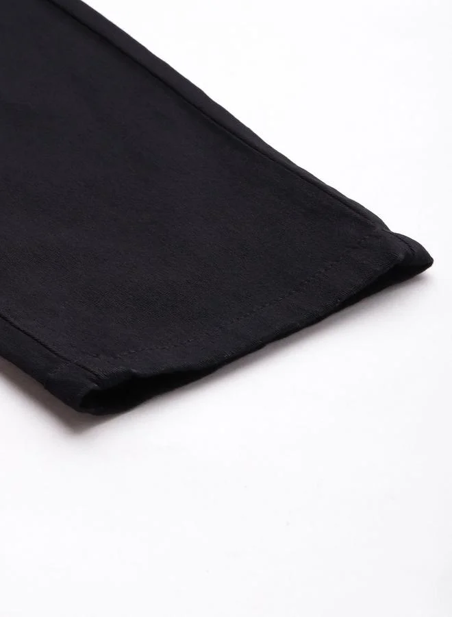 The Indian Garage Co  Men Black Slim Fit Chino Pants for Men | Best Price UAE