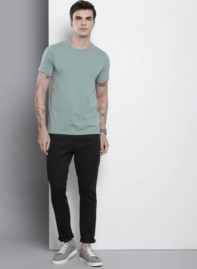 The Indian Garage Co  Men Black Slim Fit Chino Pants for Men | Best Price UAE
