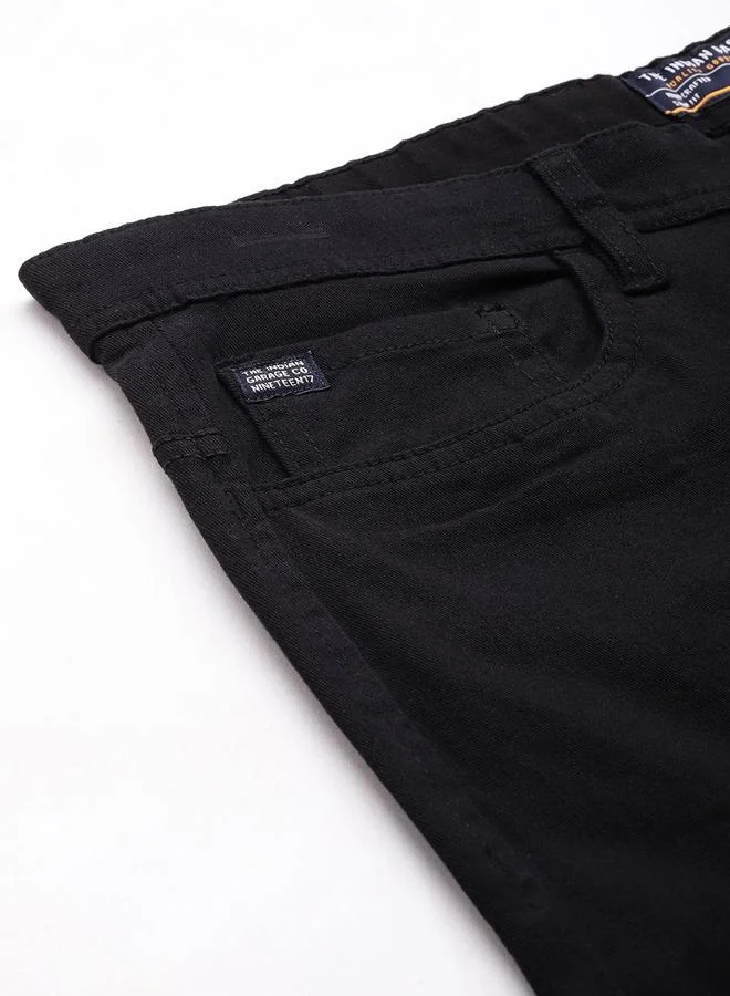 The Indian Garage Co  Men Black Slim Fit Chino Pants for Men | Best Price UAE