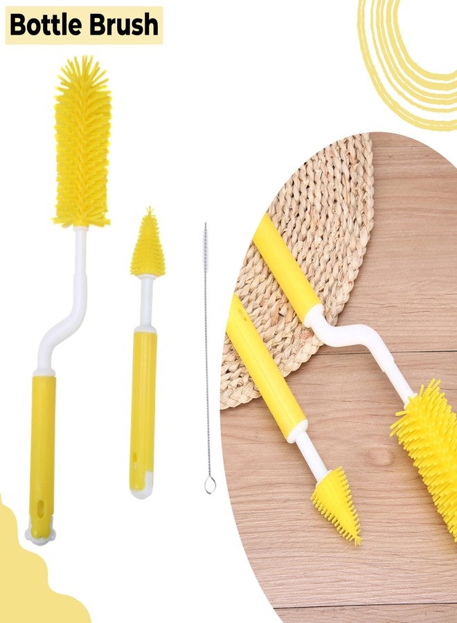 Dakos Baby Bottle Brush, Silicone Baby Bottle Brush Cleaner, Baby Bottle Cleaner Brush, Baby Milk Bottle Cleaning Brush, Nipple Cleaning Brush, Nipple Cleaning Brush,Bottle Brush Storage Box (MFP938) - Image 2