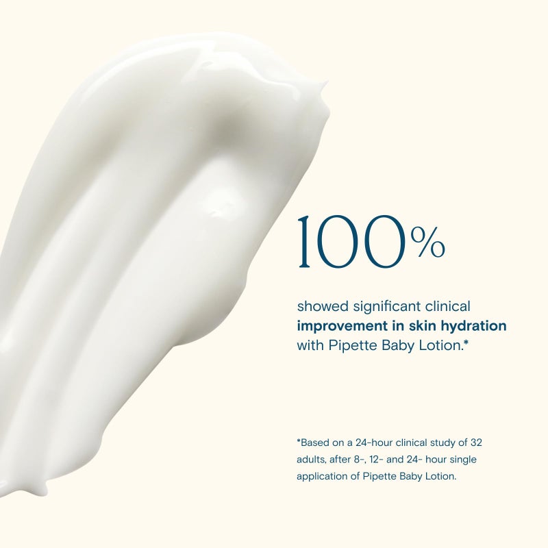 Pipette Baby Lotion - New & Improved Formula, Hydration & Natural Moisture of Baby's Delicate Skin, Renewable Plant-Derived Squalane, Rose + Geranium Aroma, 5.7 fl oz - Image 2