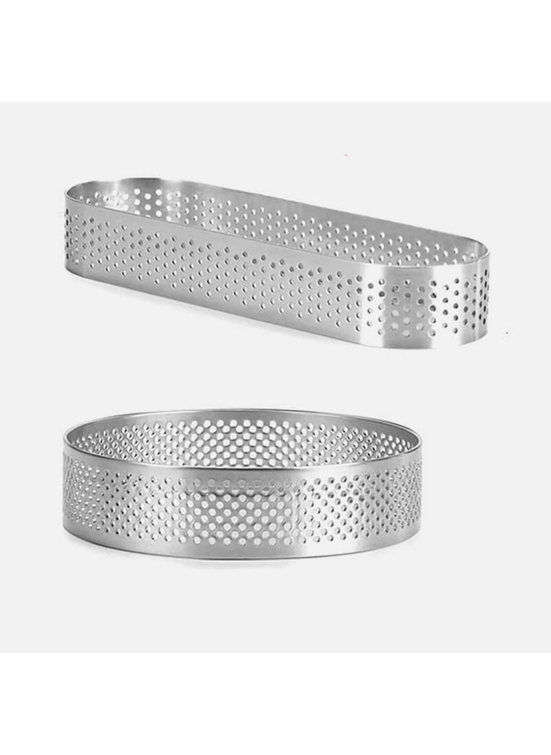 Nar Kalıp Pomegranate Mold Perforated Tart Molds Round and Oval Set of 2  - Image 1
