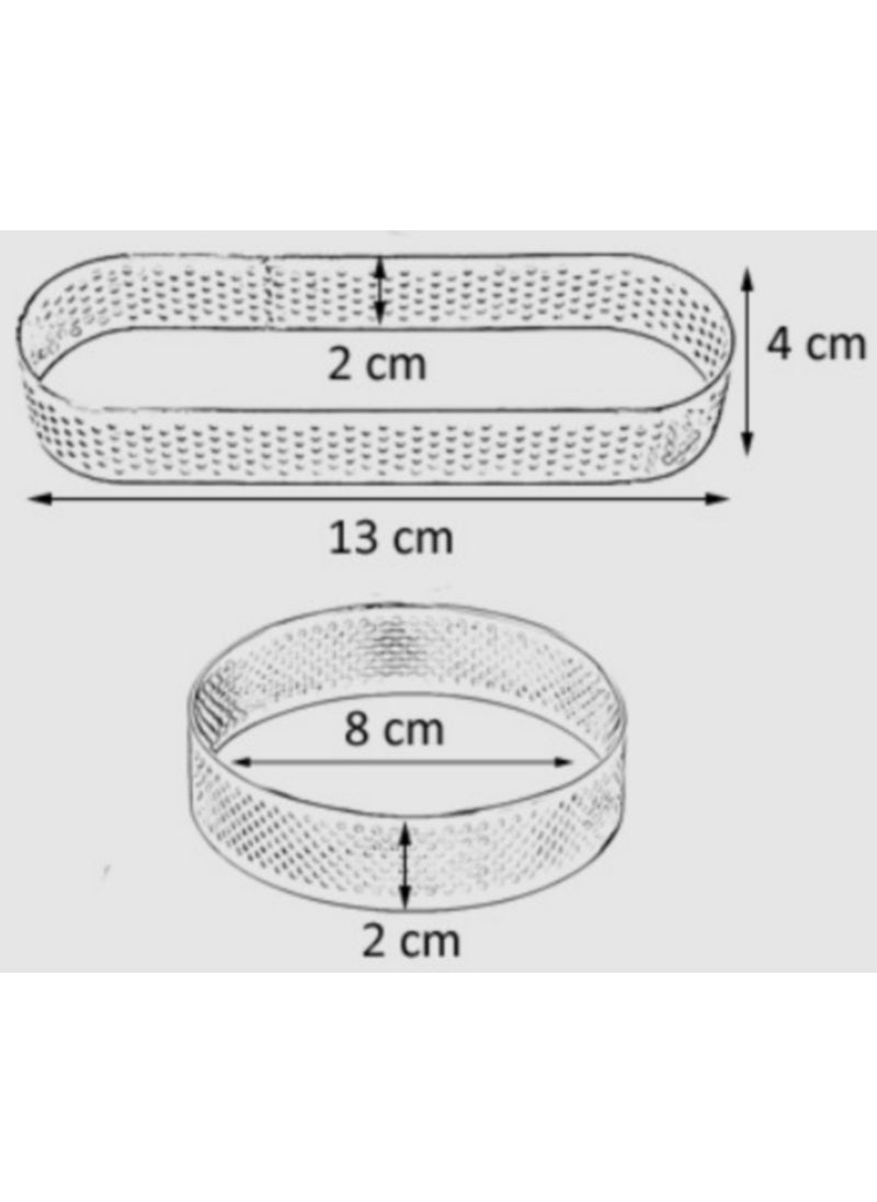 Nar Kalıp Pomegranate Mold Perforated Tart Molds Round and Oval Set of 2  - Image 4