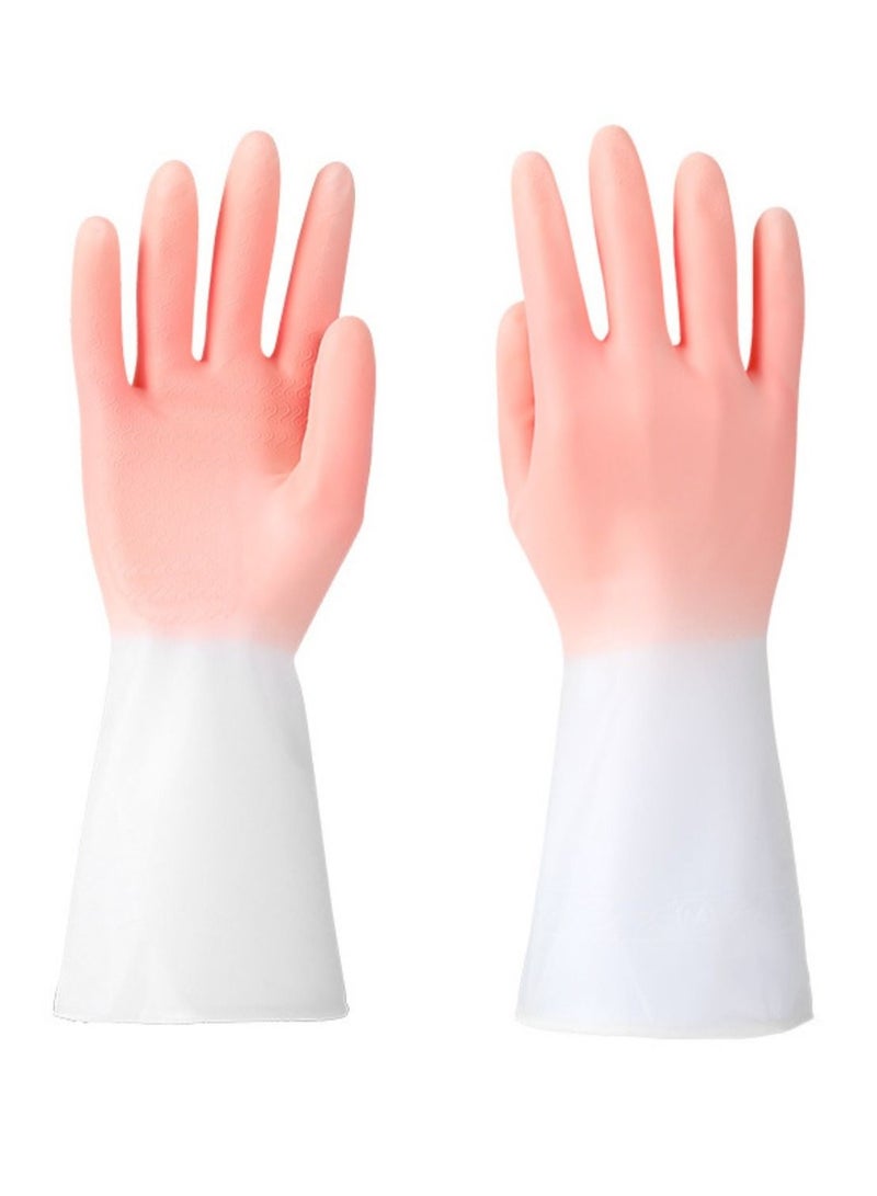 Mei Lifestyle Pair Of Reusable Water-Proof Gloves For Kitchen And Cleaning Households Made With High Quality Rubber  - Image 1