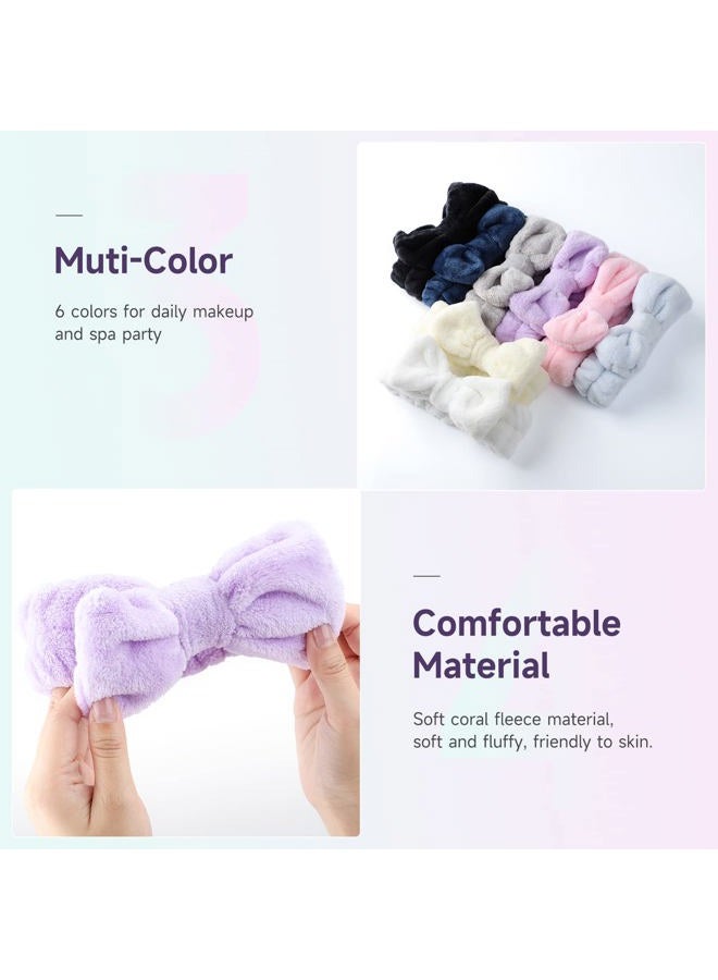 WSYUB Spa Headband, 8Pcs Makeup headband,Headband for Washing Face, Shower Skin Care Fluffy Spa Headband for Woman Girl Teens Slumber Party Supplies - Image 4