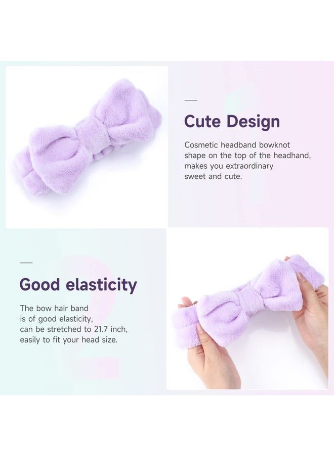 WSYUB Spa Headband, 8Pcs Makeup headband,Headband for Washing Face, Shower Skin Care Fluffy Spa Headband for Woman Girl Teens Slumber Party Supplies - Image 3