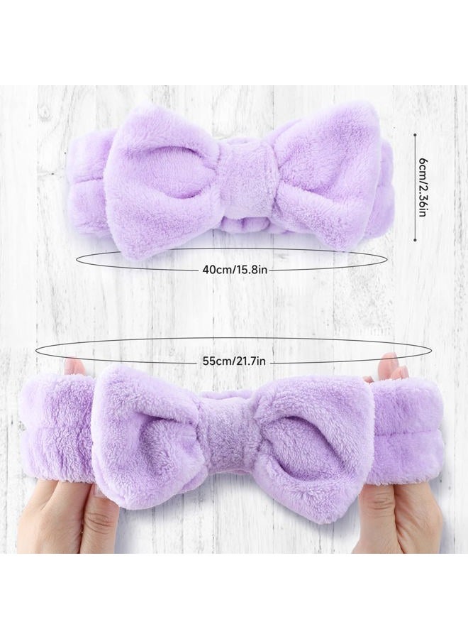 WSYUB Spa Headband, 8Pcs Makeup headband,Headband for Washing Face, Shower Skin Care Fluffy Spa Headband for Woman Girl Teens Slumber Party Supplies - Image 2