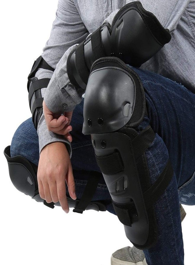 Linist 4Pcs Adults Motorcycle Elbow Knee Pads Cycling Elbow Knee Pads Guard Protector Protective Gear for Men or Women - Image 2