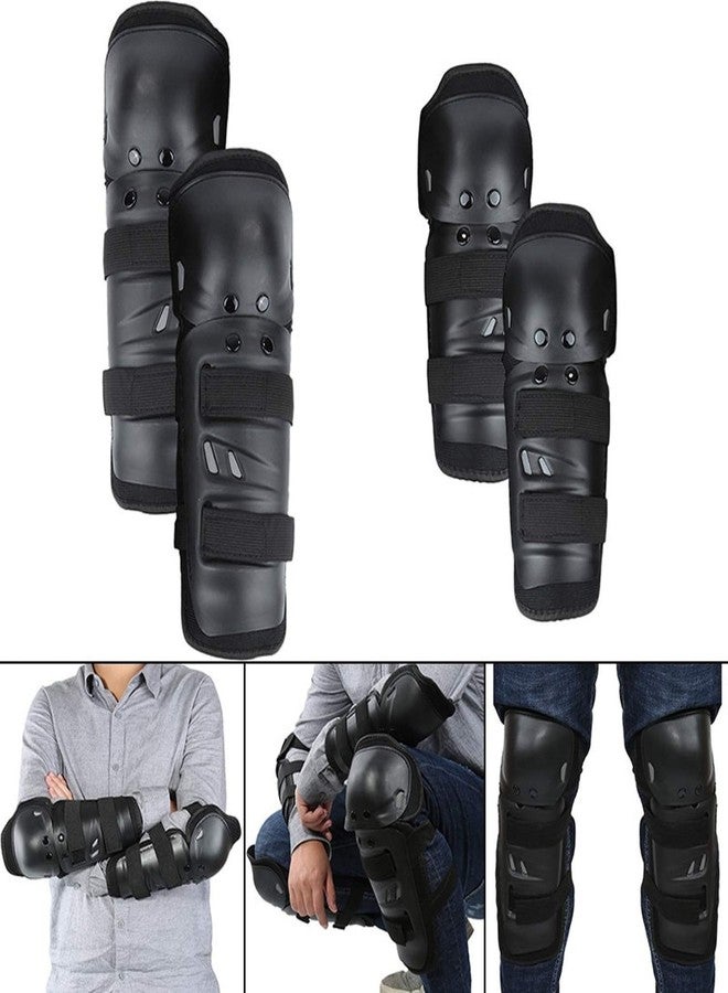 Linist 4Pcs Adults Motorcycle Elbow Knee Pads Cycling Elbow Knee Pads Guard Protector Protective Gear for Men or Women - Image 1